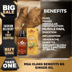 BUY 1 GET 1 Ginger Essential Oil Lymphatic Drainage Detoxification Aromatherapy Massage Oil barattilla