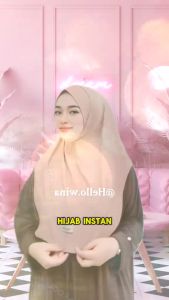 BERGO DAGU MALAYSIA SIZE L LABEL AKRILIK PREMIUM Hijab Bergo Dagu Malay Instan Soft Ped Bergo Dagu malaysia