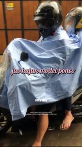 Jas Hujan Dewasa Pria dan Wanita Raincoat EVA Ponco Polkadot Polos Polkadot Dan Motif
