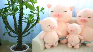 Gấu bông heo mặc quần chip siêu bựa (25cm---70cm) - thú bông heo mặc quần bơi hài hước vải miniso siêu mịn an toàn cho người sử dụng