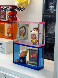 Acrylic Display Stand Starman Blind Box Storage Organizer Transparent Showcase Figure Display Case Magnetic Closure Desktop Decor