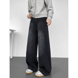 WUKONGYOUHUO | Quần Jeans Americal Rửa Phai Phong Cách Deconstructed Dáng Thẳng Rộng