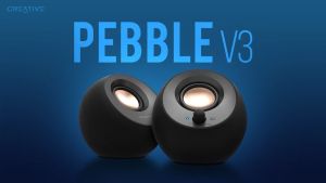 CREATIVE SPEAKER Pebble V3 (Black-สีดำ) ลำโพงสไตล์มินิมอล รองรับ USB-C / บูลทูธ