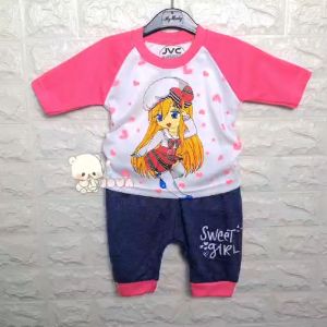 JOVA BAJU BAYI PEREMPUAN SETELAN ANAK CEWE LUCU STELAN CEWEK 6 12 BULAN CANTIK TRENDY KEKINIAN TANGAN PANJANG SEPEREMPAT LUCU SWEET GIRL