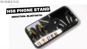 O.SHINE H58 Portable Multifunctional Wireless Speaker Induction Audio Mobile Phone Bracket with Rotating Sound Amplifier