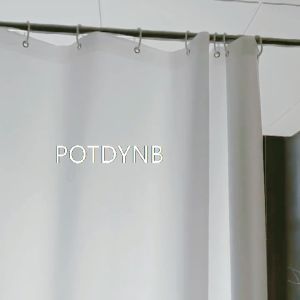 POTDYNB Modern White Shower Curtain Waterproof Mildew Proof Bathing Cover Thicken PEVA Solid Bathroom Bathtub Curtain With Hooks Home Decor