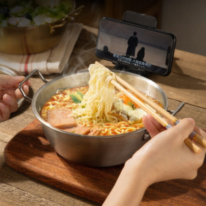 Double Ear Large Capacity Soup Bowl for Students with Lid