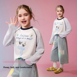 Ask Junior | Girls Soft Long-Sleeve Casual T-Shirt