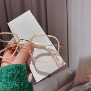 Gently Morley Kacamata Anti Radiasi Blueray Photocromic Bentuk Geometric Bahan Metal Trend Fashion 11901