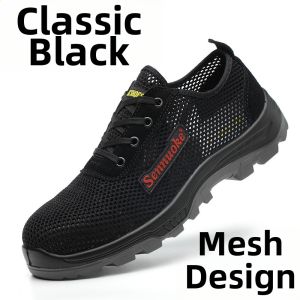 SENNUOKE | Summer Breathable Lightweight Safety Shoes Anti-Slip Steel Toe Puncture-Resistant