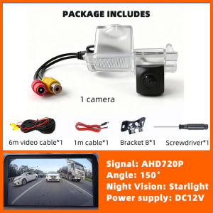 HD Rear View Backup Camera Reverse AHD or CVBS License Plate Light Fits SangYong Korando Rexton Kyron ActYon Stavic Rodius