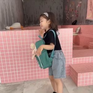 กระเป๋านักเรียนเด็ก เด็กชายและเด็กหญิง ป้องกันกระดูกสัน เด็กผู้ชาย ทารก ป้องกันภาระ เป้ใบเล็ก