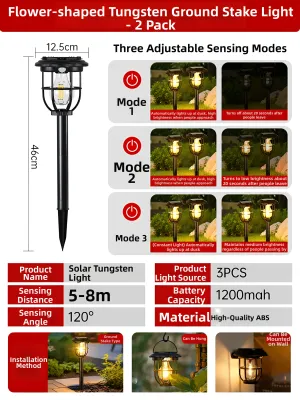 Waterproof Motion Sensor Solar Outdoor Garden Light Ground