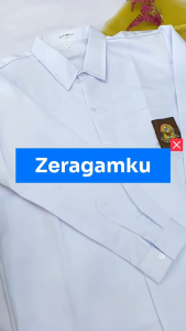 ZERAGAMKU Seragam Sekolah baju putih SMA lengan panjang dan pendek bahan elemen
