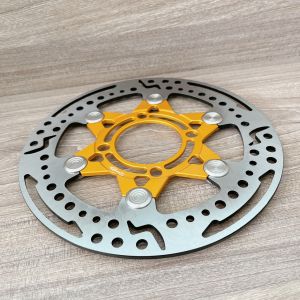 Đĩa Swit size 220mm Nút inox siêu sáng màu Vàng Gắn Cho Các Dòng Xe 4 lỗ thông dụng Ya - Honda - Suzuki - SYM