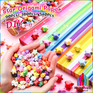 Suomi 90/380/540Pcs Lucky Star Origami DIY Crafts Gift for Birthday Valentines Day Home decoration