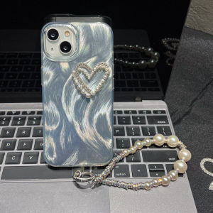 Phone Case Realme Note50With Pearl Strap Luxury Case For Realme C55 C11 C35 C21Y C25 C20 C51 C53 C12 C15 Note 50 C31 C33 C67 C3 C2 5 5S 5i 6i 7i Narzo 50i Prime Narzo 50A INS Style Glitter Feather Yarn Laser case