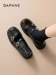 Daphne | Black New Summer Square Toe Strap Beautiful Thick Heel Mary Jane Shoes