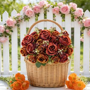 Artificial Silk Rose Peony Flowers Home Room Vase Wedding Bridal Bouquet Scrapbook Candy Boxes Holiday Yard DIY Decorative Gifts