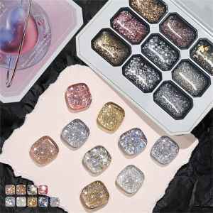 1pc 9 Colors Starburst Galaxy Series Glitter Solid Pat Gel Nail Polish Gel Semi Permanent Soak Off UV&LED For Nails Salon DIY
