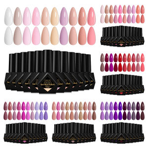Bộ Sơn Móng Tay Gel 12 Lọ 10ml Không Chứa HEMA Bán Vĩnh Cửu Sử Dụng Đèn UV/LED Dụng Cụ Làm Móng Mùa Xuân Hè Tự Thiết Kế