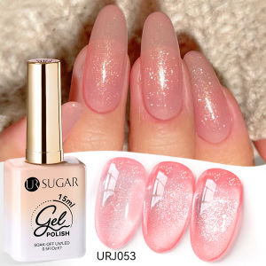 UR SUGAR 15ml Glitter Jelly GEL เล็บโปร่งแสงสีเล็บเล็บกึ่งถาวร Soak Off LED UV GEL อุปกรณ์