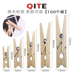 Small Wood Clips Large Wooden Clips Clothes Drying Clips Wooden Clips for Socks Small Clothes Home Use Strong Windproof Underwear Clips