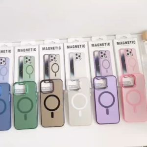 I TECH IMD Plating Matte Magnetic Wireless Charge Shockproof Case for iPhone 16 15 14 13 12 11 Pro Max / 12 13 Mini / 14 15 Plus
