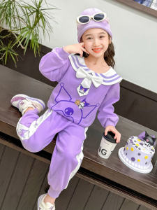 Clow M Girl Suit Spring & Fall 2024 New Arrival Western Style Fashion Preppy Style Baby Kids Officer Judy Clothes