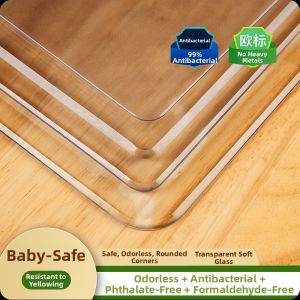 QIAOSHE | Transparent Water And Oil Proof Oval Tablecloth