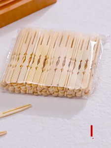 PaulWeekend ไม้จิ้มผลไม้ส้อมขนาดเล็กส้อมผลไม้แบบใช้แล้วทิ้งส้อมเค้กของหวานส้อมผลไม้บนโต๊ะอาหารแท่งไม้ไผ่