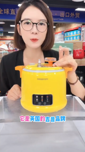 Sacon Micro Pressure Pot 1.8L Electric Pressure Cooker Titanium Inner Pot Double Valve Rice Cooker Dormitory 3-Person Multi functional Soup Pot ShuaiKang Micro Pressure Cooker 1.8L Titanium inner pot double valve rice cooker