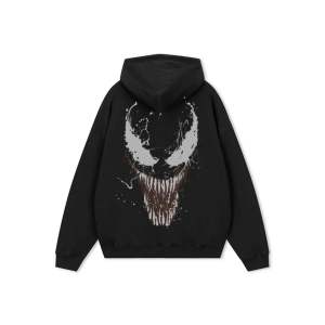 American High Street Casual Venom Spider Loose Retro Heavy Trend Fleece Hoodie Long Sleeve Jacket for Teenagers Autumn Winter