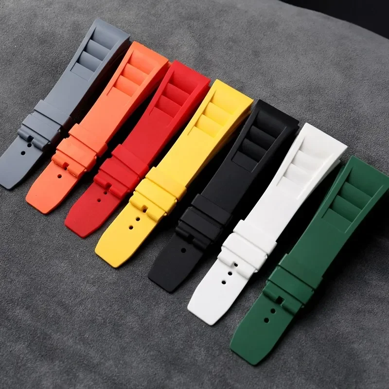 Rubber Strap Fit Richard Mille Richard Miller Soft Silicone Watch