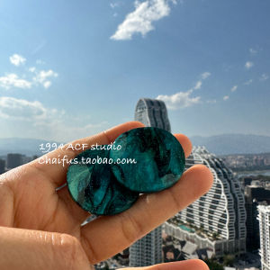 Chic Korean Style R474 Round Earrings with Fine Sparkle Fish Jelly Design Retro Washout Personality Accessories for Women