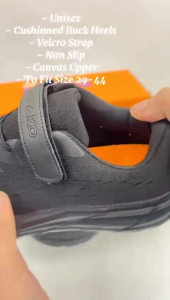 Spako Ultra Light Cushioned Collar Black School Shoes | Sport Shoes Size 29-44 Kasut Sekolah Hitam By Shoe Factory Malaysia