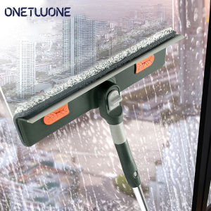 Onetwone long handle Glass Cleaner Window Cleaner Window Squeegee Microfiber Extendable Window Scrubber Telescopic Handle Glass Sponge 2.2m
