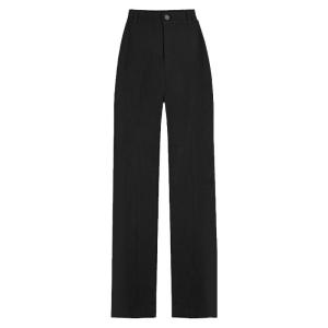 YAYANGREN | Black Loose-Fitting Trousers for Petite
