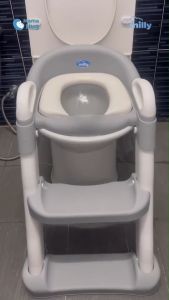 ชุดบันไดชักโครก เบาะนุ่ม นั่งสบาย บำรุงเด็ก วิธีการรองชักโครก พิมพ์บันไดปีนชักโครก Potty Training Seat ซึ่งเป็นเครื่องชักโครกที่เหมาะสมสำหรับเด็ก