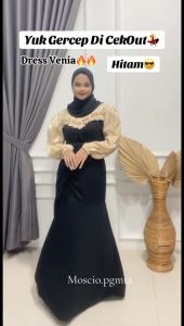 Dress Venia Shimmer Knit Duyung Dress Wanita Terbaru Dress Kondangan Duyung Fashion Style Wanita Murah Bisa COD