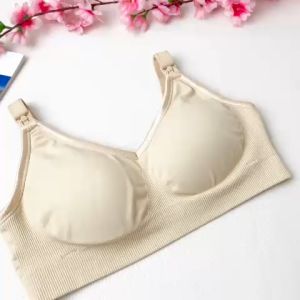 Bmama Nursing Bra Sport Seamless Wireless Inner Removable Padding Gentle Touch on Baby Skin (Recommend B-C cup)