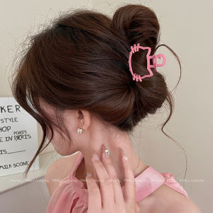 Cute Cartoon Hellokitty Metal Hair Claw for Girls High Aesthetic Hairpin Japanese and South Korean Style Non-Tessellated