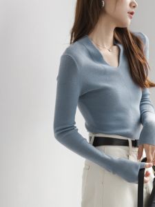 Autumn Winter New 2025 Womens Cashmere V-neck Knitwear Base Layer Soft Cozy Sweater Inner Wear Top High-End Feel Korean Style