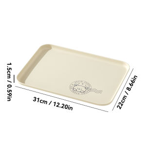 Plastic Food Serving Tray Household Large Capacity Storage Tray Reusable Snack Dessert Fruit Plate Kitchen Storage Organizer