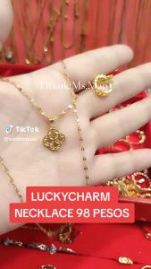 LUCKY Charm Earrings Money Catcher Coin Stainless Charm necklace free Earrings