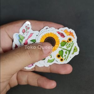 stiker bunga isi 15 pcs cute warna warni stiker kertas gambar bunga