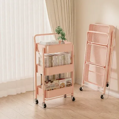 maitian | Foldable Mobile Storage Cart Simple Bookshelf Design