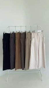 Celana Cargo Wanita Highwaist Baggy Pants Model Tali Samping Bahan Premium Twill