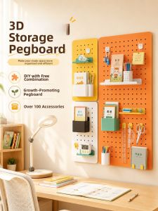 YIBANQI | Magnetic Hole Panel Wall-Mounted No-Drilling Shelf for Desk/Wall