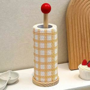 Kitchen Paper Towel Holder Lazy Cloth Hanger Roll Paper Holder Plastic Storage Box Scissors Combination Nordic Style Freshness